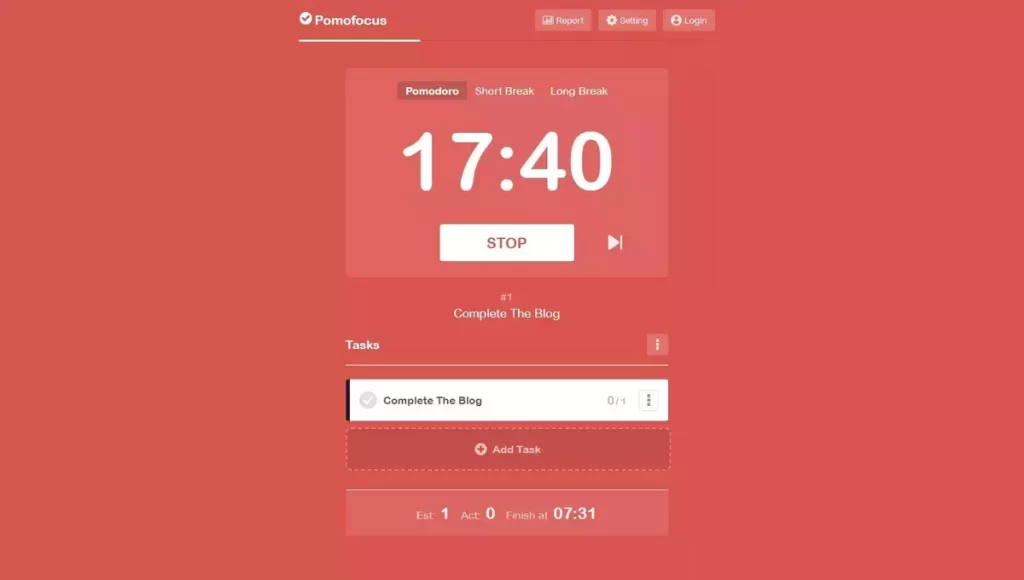 A Pomodoro timer