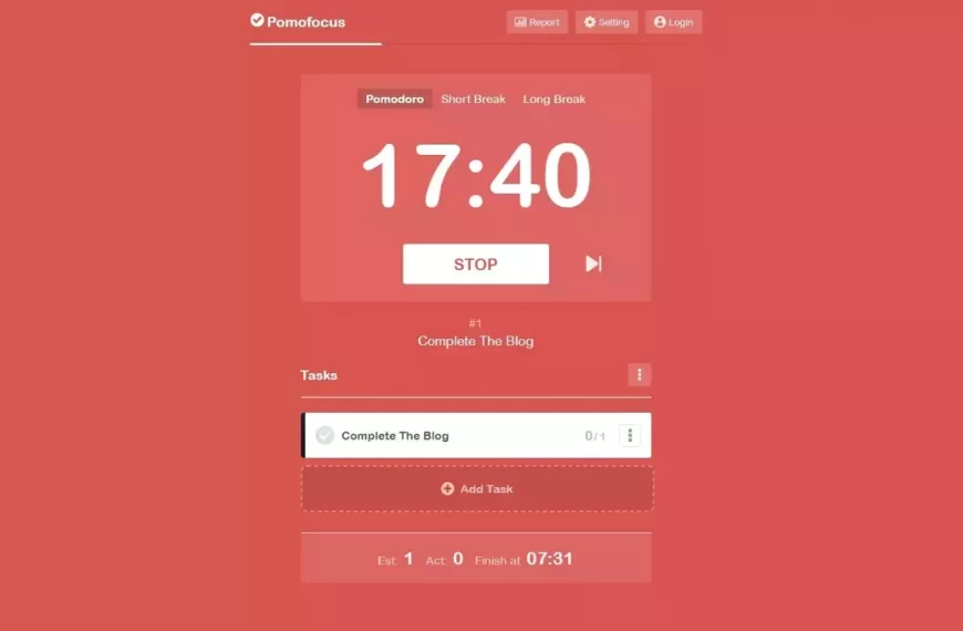 A Pomodoro timer