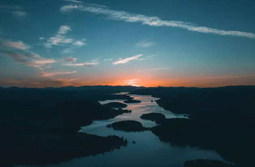 A River view from high up in the air