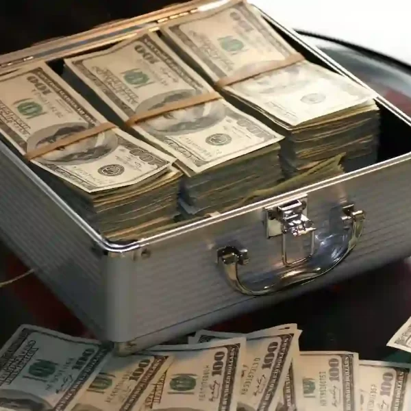 A briefcase full of cash