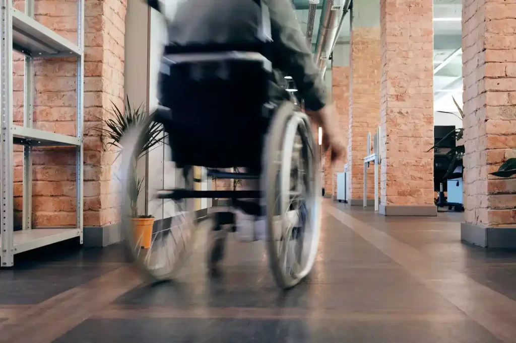 A person in a wheelchair