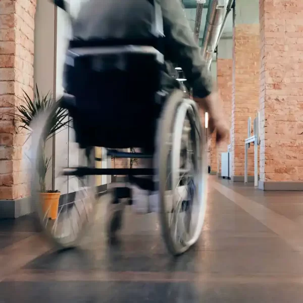 A person in a wheelchair