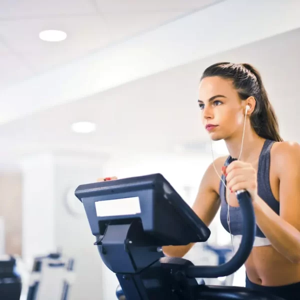 A woman working out in the gym